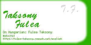 taksony fulea business card